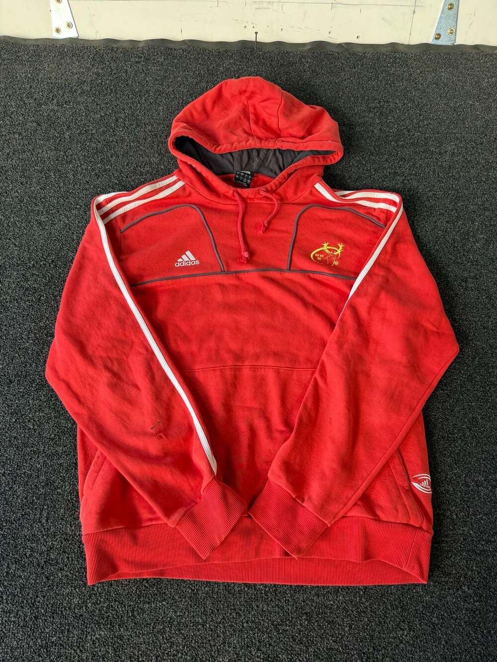 Vintage 2008-2009 Munster Rugby Adidas Training Hoodie